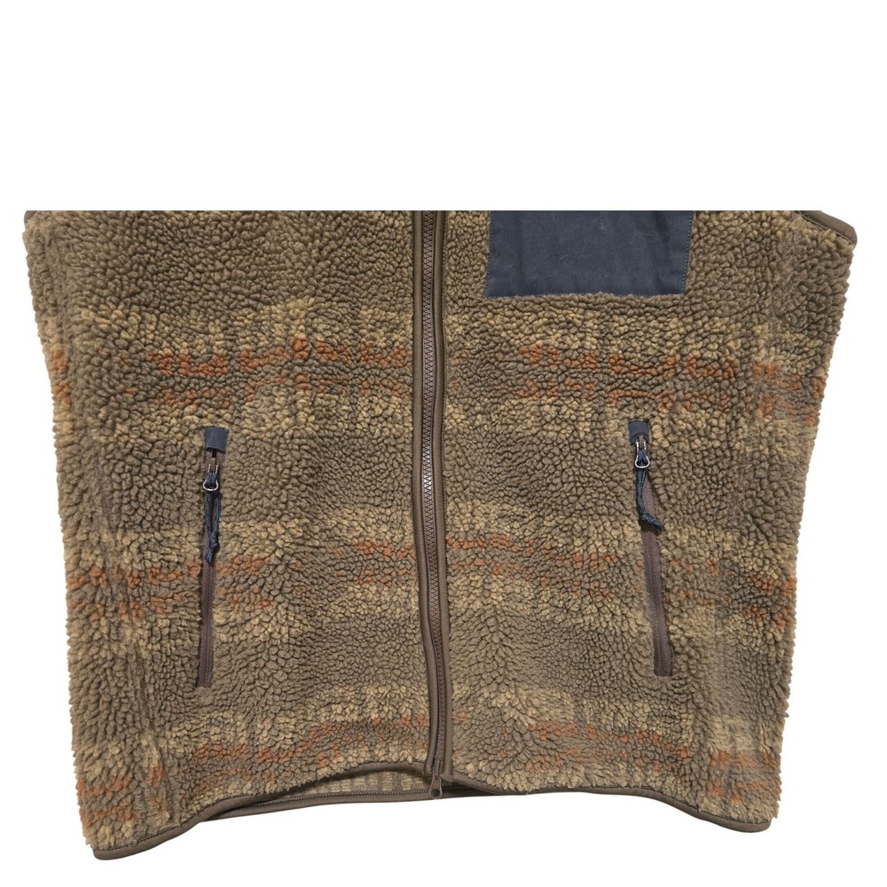 Howler Brothers Chisos Fleece Vest Mens Brown Size Large Full Zip Gilet - Picture 6 of 9